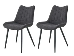 Stuhl LOTTA, 2er Set anthrazit Webstoff B/H/T: ca. 53x86x59 cm