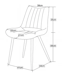 Stuhl LOTTA, 2er Set anthrazit Webstoff B/H/T: ca. 53x86x59 cm