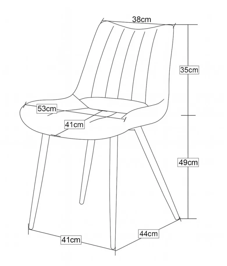 Stuhl LOTTA, 2er Set creme Webstoff B/H/T: ca. 53x86x59 cm