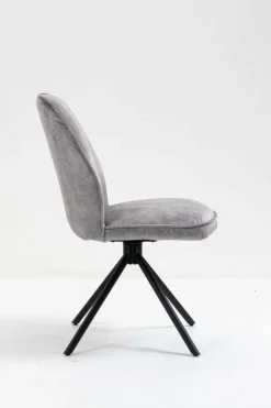 Stuhl Mailand grau Microfaser B/H/T: ca. 53x89x64 cm