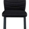 Stuhl Marbella schwarz Webstoff B/H/T: ca. 45x86x56 cm