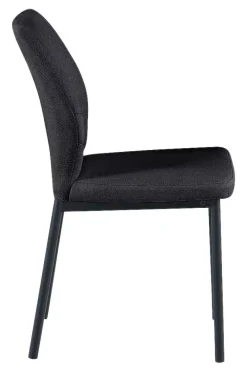 Stuhl Marbella schwarz Webstoff B/H/T: ca. 45x86x56 cm