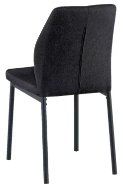 Stuhl Marbella schwarz Webstoff B/H/T: ca. 45x86x56 cm