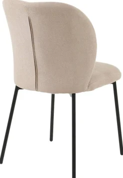 Stuhl Medina beige Webstoff B/H/T: ca. 46x85x48 cm