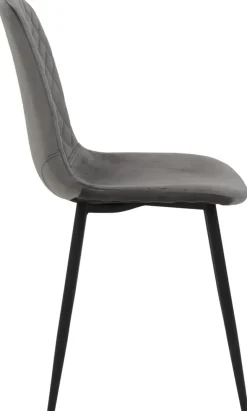 Stuhl Mira 2er Set grau Samtoptik B/H/T: ca. 44x89x53,5 cm