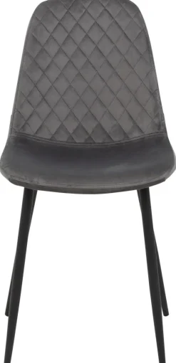 Stuhl Mira 2er Set grau Samtoptik B/H/T: ca. 44x89x53,5 cm