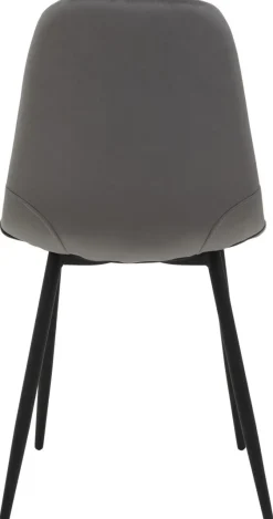 Stuhl Mira 2er Set grau Samtoptik B/H/T: ca. 44x89x53,5 cm