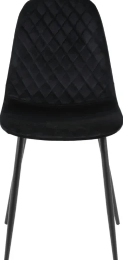 Stuhl Mira 2er Set schwarz Samtoptik B/H/T: ca. 44x89x53,5 cm