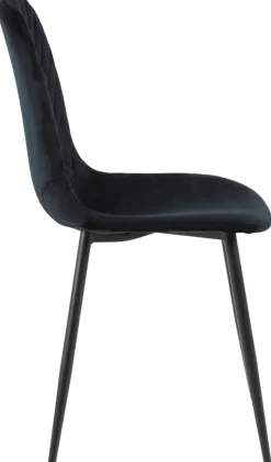 Stuhl Mira 2er Set schwarz Samtoptik B/H/T: ca. 44x89x53,5 cm