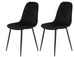 Stuhl Mira 2er Set schwarz Samtoptik B/H/T: ca. 44x89x53,5 cm