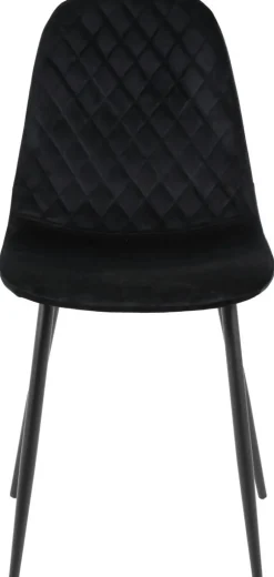 Stuhl Mira 4er Set schwarz Samtoptik B/H/T: ca. 44x89x53,5 cm