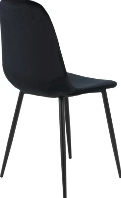 Stuhl Mira 4er Set schwarz Samtoptik B/H/T: ca. 44x89x53,5 cm