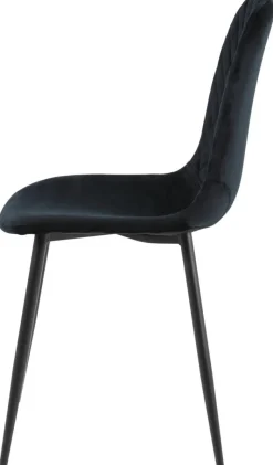 Stuhl Mira 4er Set schwarz Samtoptik B/H/T: ca. 44x89x53,5 cm