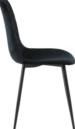 Stuhl Mira 4er Set schwarz Samtoptik B/H/T: ca. 44x89x53,5 cm