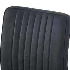 Stuhl Mona anthrazit schwarz Microfaser Metall