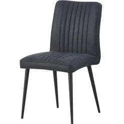 Stuhl Mona anthrazit schwarz Microfaser Metall