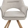 Stuhl Nila beige Webstoff B/H/T: ca. 62x90x62 cm