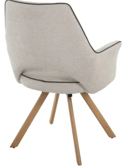 Stuhl Nila beige Webstoff B/H/T: ca. 62x90x62 cm