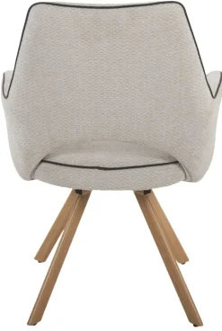 Stuhl Nila beige Webstoff B/H/T: ca. 62x90x62 cm