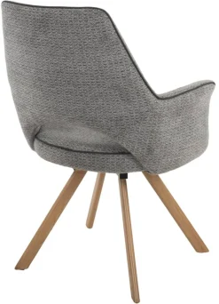 Stuhl Nila dunkelgrau Webstoff B/H/T: ca. 62x90x62 cm