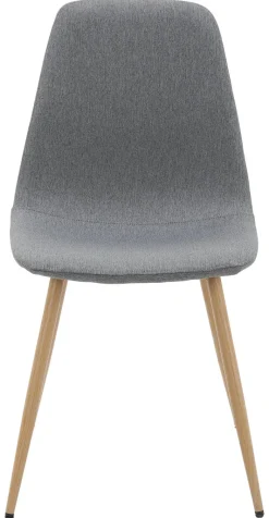 Stuhl Pia grau buche Microfaser Metall