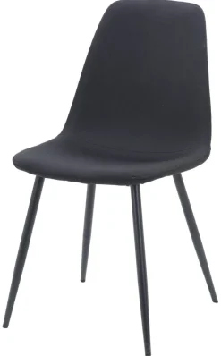 Stuhl Pia schwarz Microfaser Metall