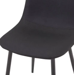 Stuhl Pia schwarz Microfaser B/H/T: ca. 44x87x41 cm