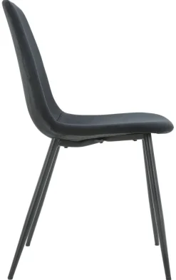 Stuhl Pia schwarz Samt B/H/T: ca. 52,5x86x45 cm