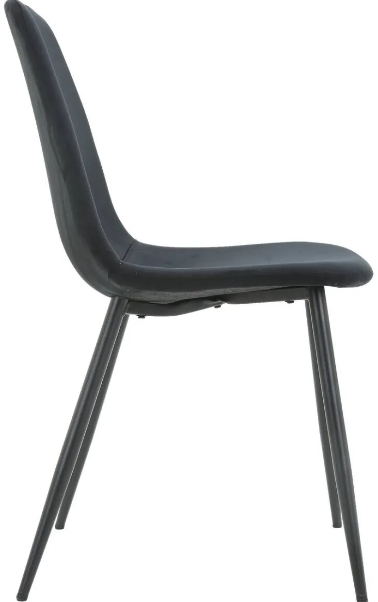 Stuhl Pia schwarz Samt B/H/T: ca. 52,5x86x45 cm