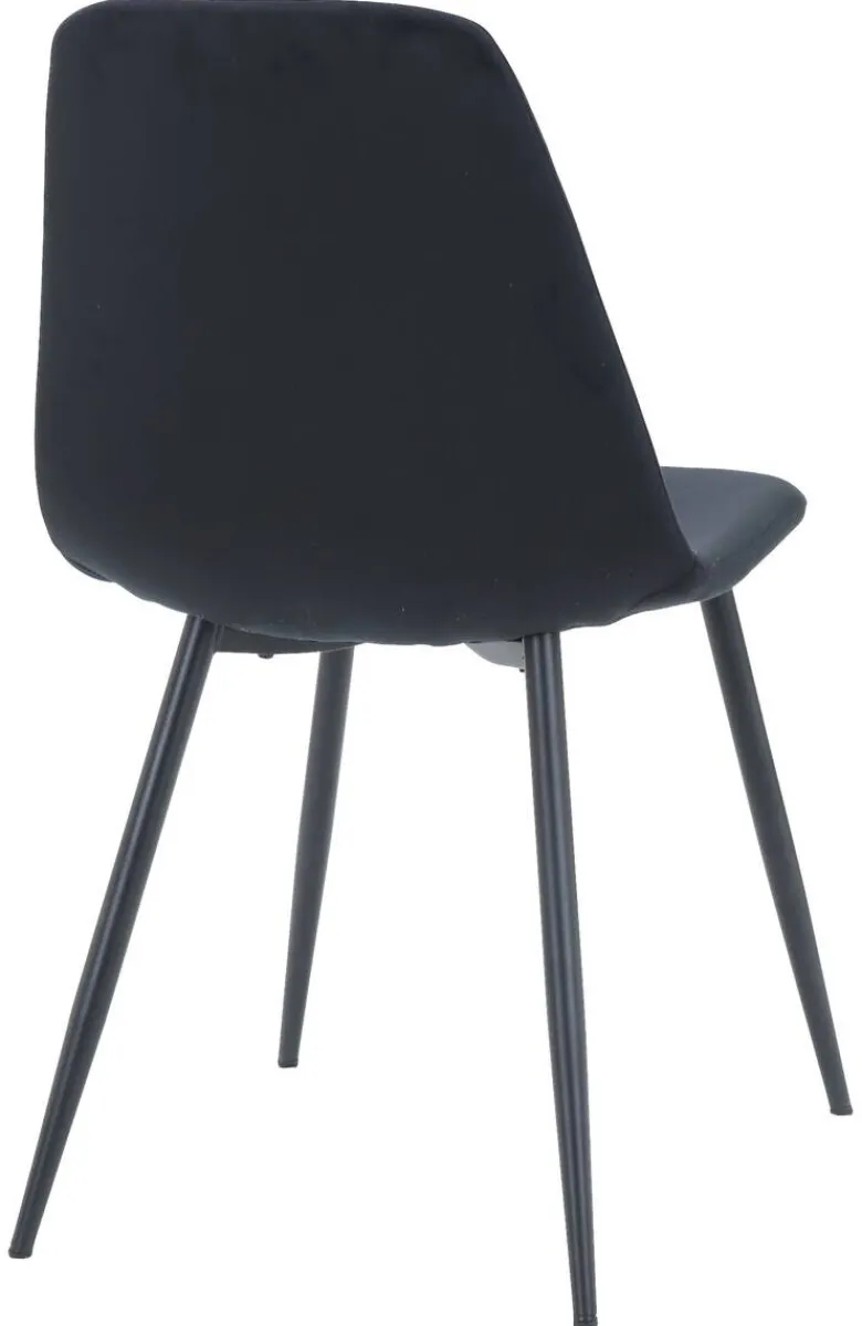Stuhl Pia schwarz Samt B/H/T: ca. 52,5x86x45 cm