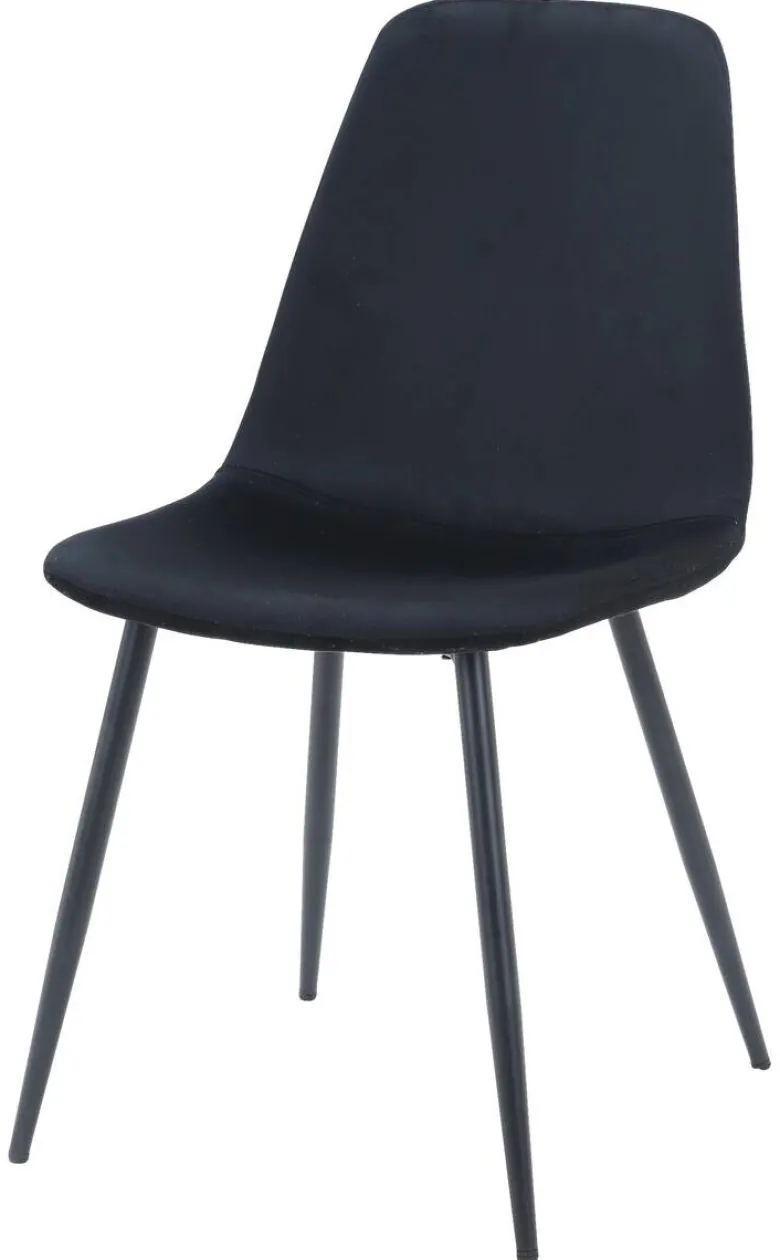 Stuhl Pia schwarz Samt B/H/T: ca. 52,5x86x45 cm