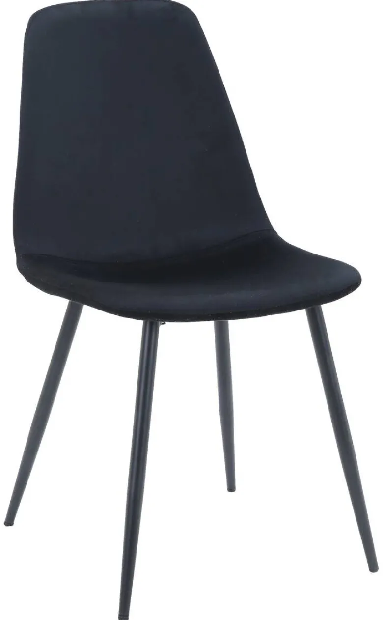 Stuhl Pia schwarz Samt B/H/T: ca. 52,5x86x45 cm