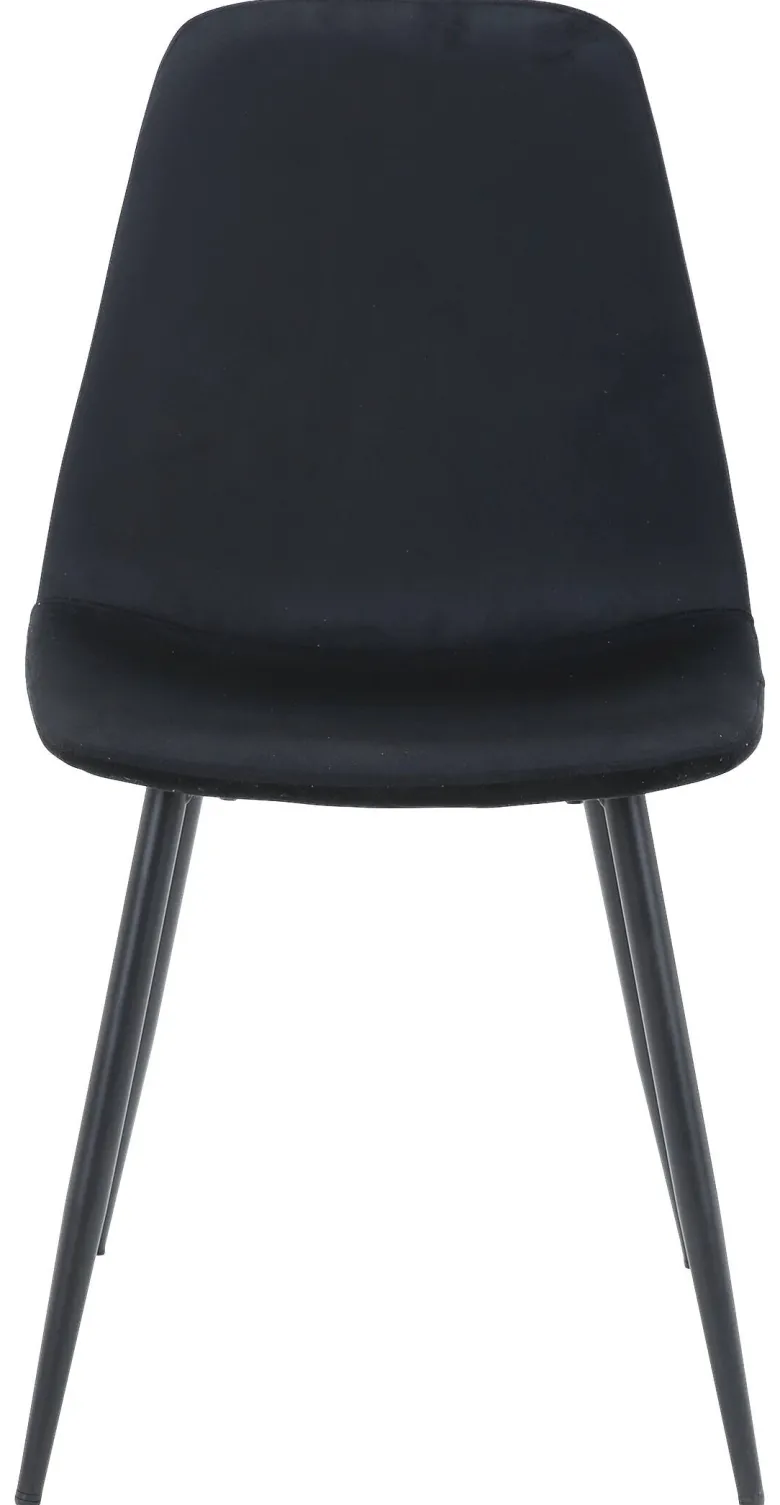 Stuhl Pia schwarz Samt B/H/T: ca. 52,5x86x45 cm