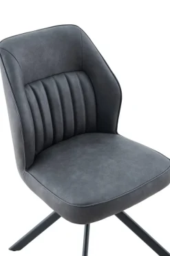 Stuhl Prizzi anthrazit Kunstleder B/H/T: ca. 51x92x64 cm