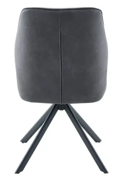 Stuhl Prizzi anthrazit Kunstleder B/H/T: ca. 51x92x64 cm