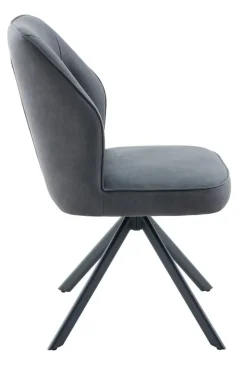 Stuhl Prizzi anthrazit Kunstleder B/H/T: ca. 51x92x64 cm