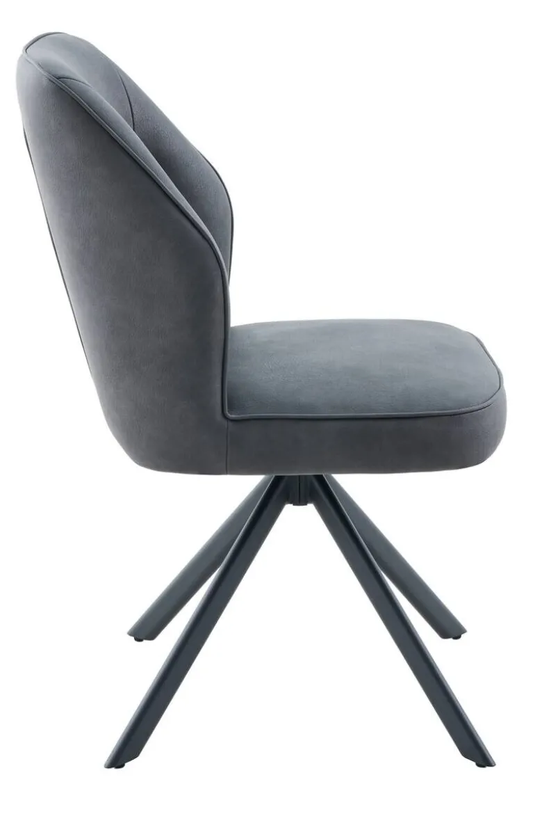 Stuhl Prizzi anthrazit Kunstleder B/H/T: ca. 51x92x64 cm
