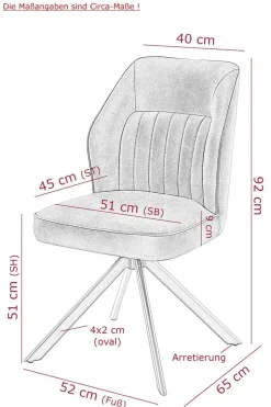 Stuhl Prizzi anthrazit Kunstleder B/H/T: ca. 51x92x64 cm