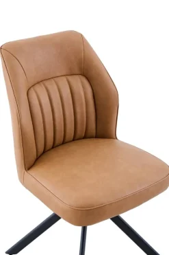 Stuhl Prizzi Cognac Kunstleder B/H/T: ca. 51x92x64 cm