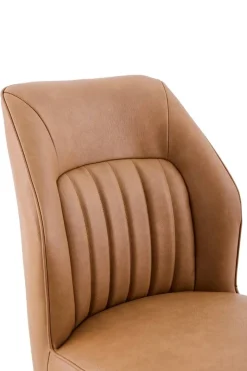 Stuhl Prizzi Cognac Kunstleder B/H/T: ca. 51x92x64 cm
