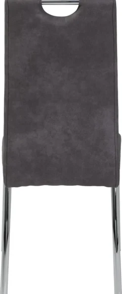 Stuhl Susi 2er Set anthrazit Vintage Microfaser B/H/T: ca. 44x98x61 cm