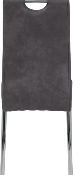 Stuhl Susi 4er Set anthrazit Vintage Microfaser B/H/T: ca. 44x98x61 cm