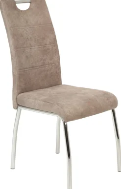 Stuhl Susi 2er Set beige Vintage Microfaser B/H/T: ca. 44x98x61 cm