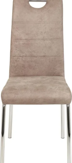 Stuhl Susi 2er Set beige Vintage Microfaser B/H/T: ca. 44x98x61 cm