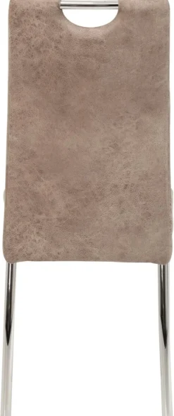 Stuhl Susi 2er Set beige Vintage Microfaser B/H/T: ca. 44x98x61 cm