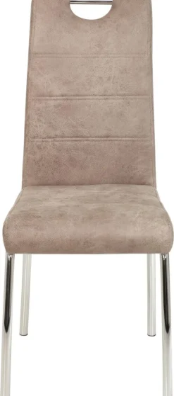 Stuhl Susi 4er Set beige Vintage Microfaser B/H/T: ca. 44x98x61 cm