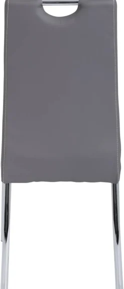 Stuhl Susi 4er Set grau Kunstleder B/H/T: ca. 44x98x61 cm