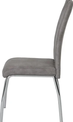 Stuhl Susi 2er Set grau Vintage Microfaser B/H/T: ca. 44x98x61 cm