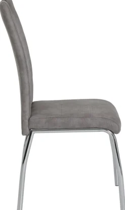 Stuhl Susi 4er Set grau Vintage Microfaser B/H/T: ca. 44x98x61 cm