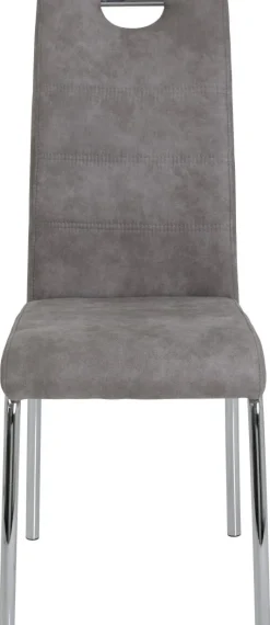Stuhl Susi 4er Set grau Vintage Microfaser B/H/T: ca. 44x98x61 cm
